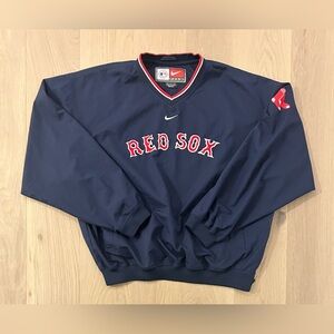 Nike Boston Red Sox V-neck Center Swoosh MLB Baseball Jacket